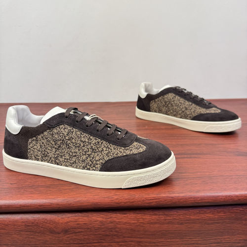 Brunello Cucinelli BC Cashmere Knit Casual Sneakers Brown