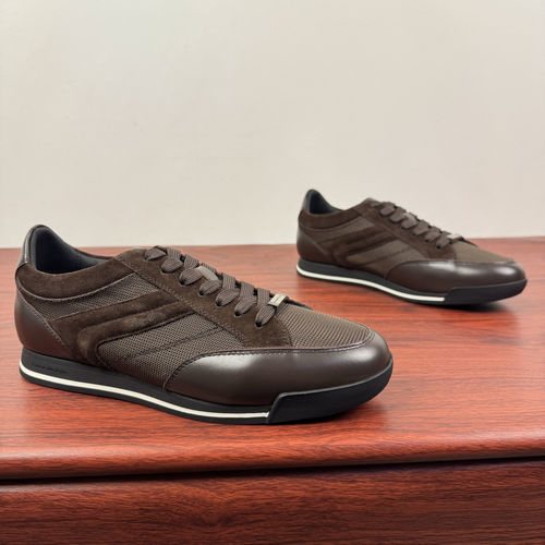 Zegna Smooth Leather Low-Top Training Shoes