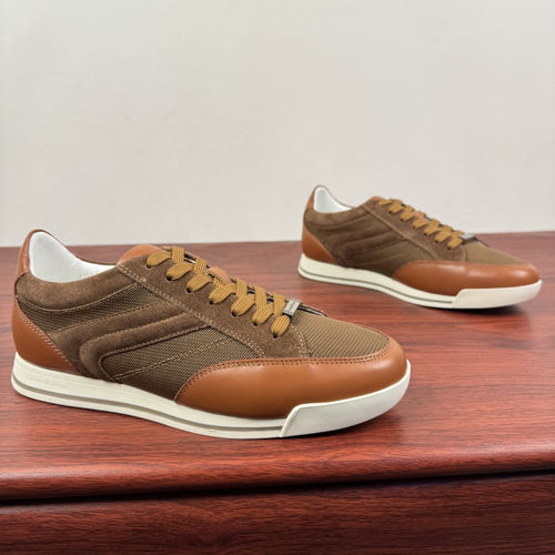 Zegna Smooth Leather Low-Top Training Shoes