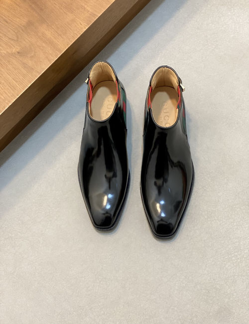Gucci Mocassin Loafers Grained Leather Sole