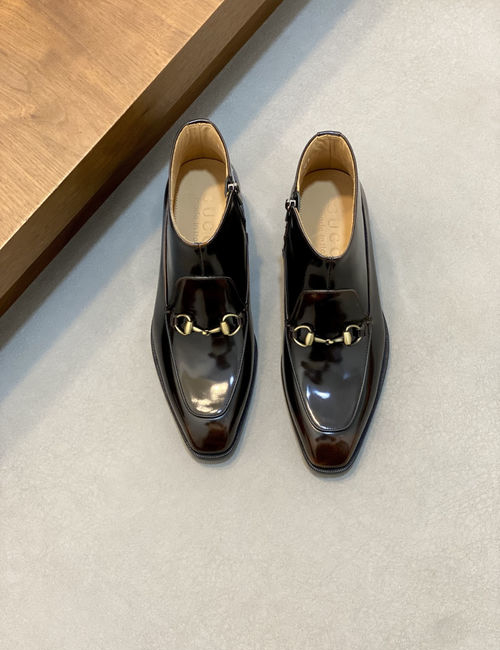 Gucci Mocassin Loafers Grained Leather Sole