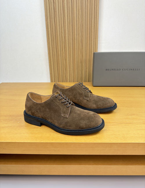 Brunello Cucinelli BC Premium Suede Leather Dress Shoes Lightweight Sole
