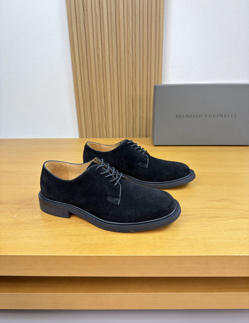Brunello Cucinelli BC Premium Suede Leather Dress Shoes Lightweight Sole