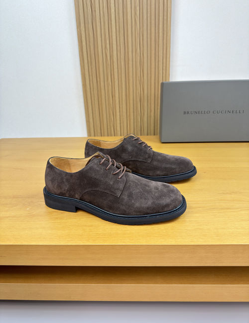 Brunello Cucinelli BC Premium Suede Leather Dress Shoes Lightweight Sole