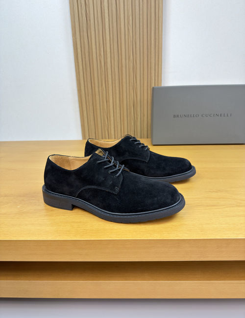 Brunello Cucinelli BC Premium Suede Leather Dress Shoes Lightweight Sole