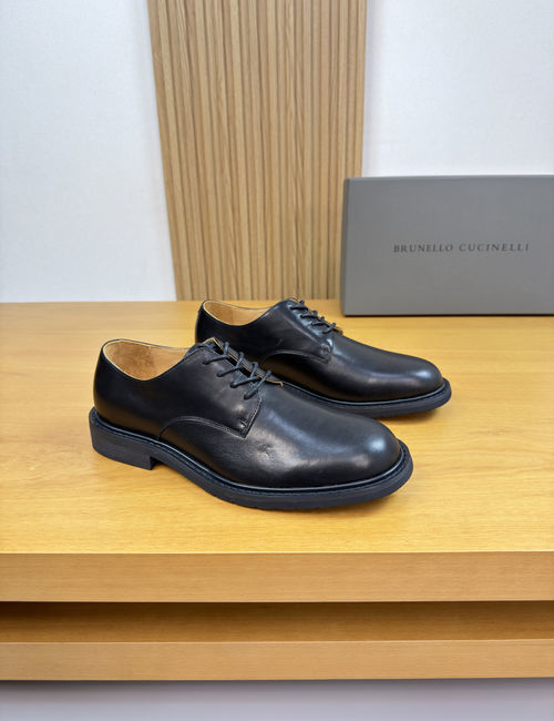 Brunello Cucinelli BC Nappa Calfskin Leather Dress Shoes