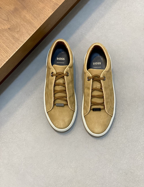 Hugo Boss Suede Leather Casual Sneakers With Soft Sole