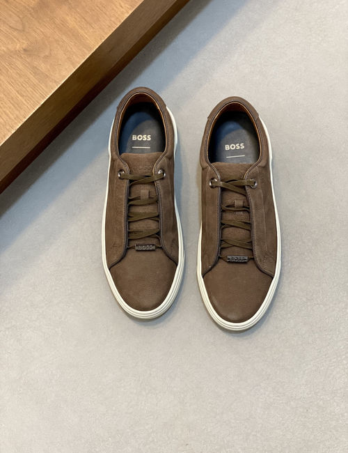 Hugo Boss Suede Leather Casual Sneakers With Soft Sole