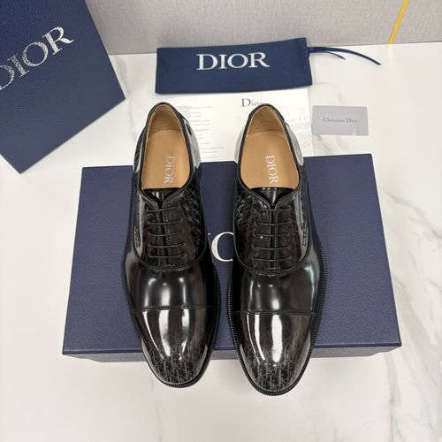 Christian Dior CD Top Grain Leather Oxford Dress Shoes