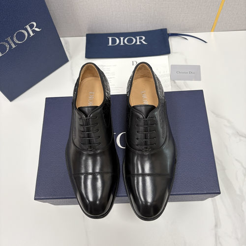 Christian Dior CD Top Grain Leather Oxford Dress Shoes