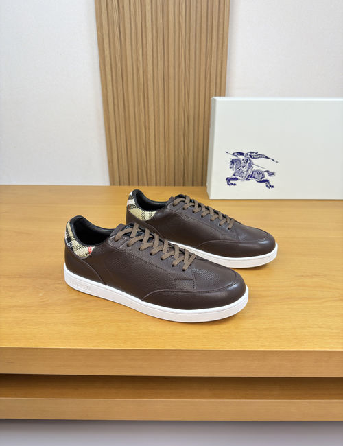 Burberry Premium Litchi Leather Casual Sneakers