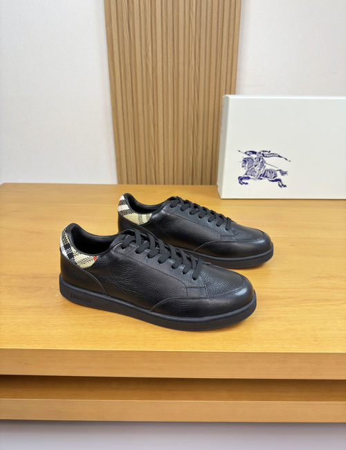 Burberry Premium Litchi Leather Casual Sneakers
