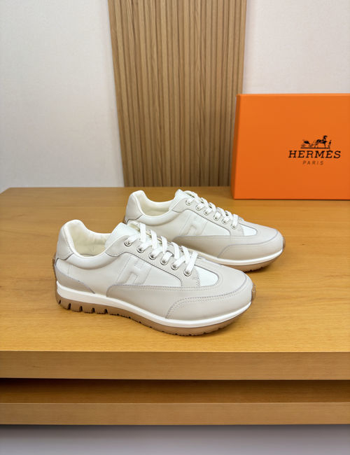 Hermes Premium Casual Leather Sneakers