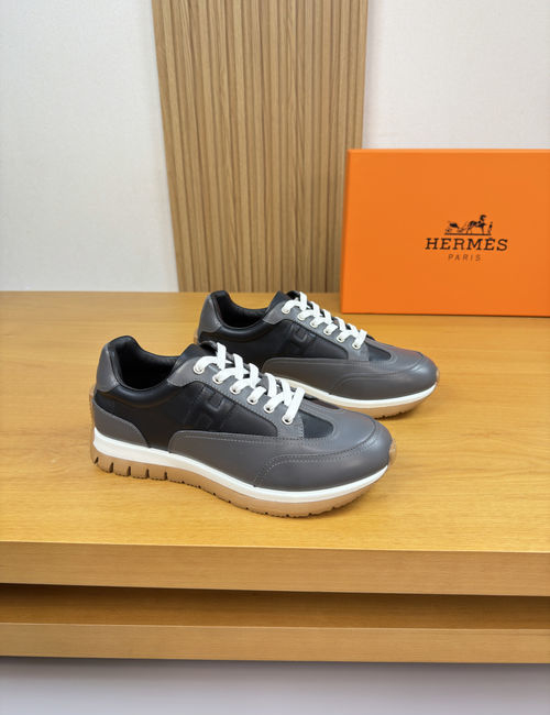 Hermes Premium Casual Leather Sneakers