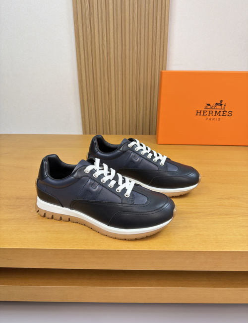 Hermes Premium Casual Leather Sneakers