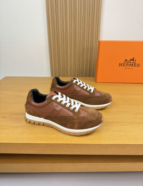Hermes Premium Casual Leather Sneakers
