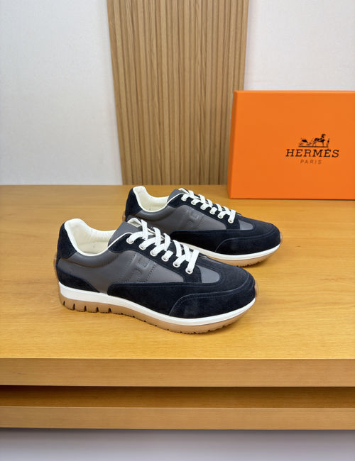 Hermes Premium Casual Leather Sneakers