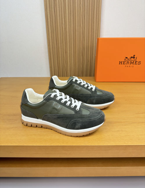 Hermes Premium Casual Leather Sneakers
