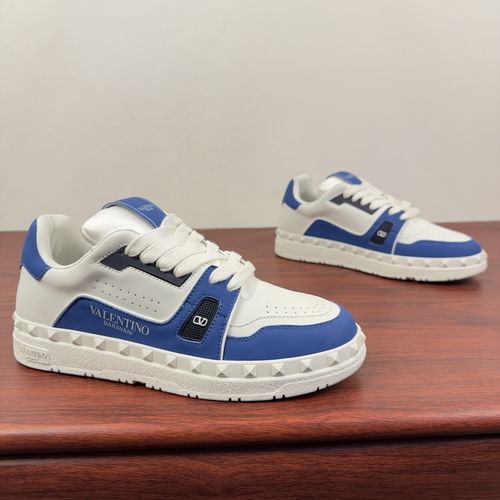 Valentino Riveted Casual Leather Sneakers