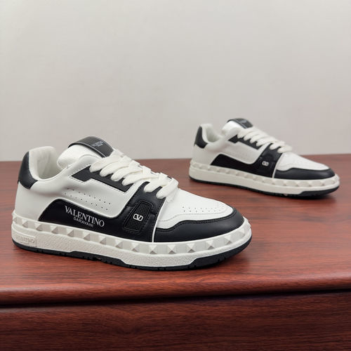 Valentino Riveted Casual Leather Sneakers