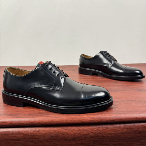 Gucci Web Strap Leather Loafers