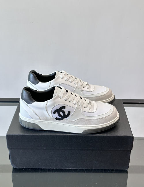 Chanel Two-tone Suede Canvas Casual Trainers
