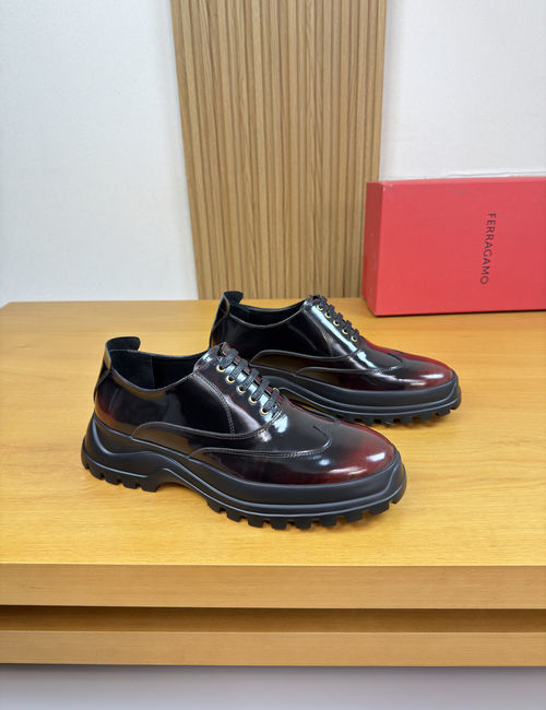 Ferragamo Premium Dress Shoes With Polished Leather
