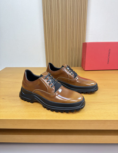 Ferragamo Premium Dress Shoes With Embossed Totem