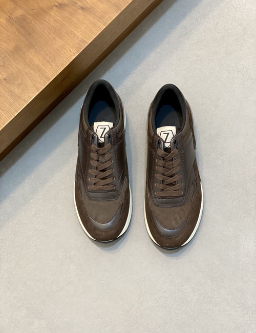 Zegna Triple Stitch Monte Breathable Casual Sneakers