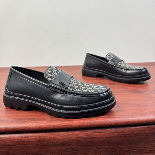 Christian Dior CD H600 Series Leather Loafers With Rubber Sole