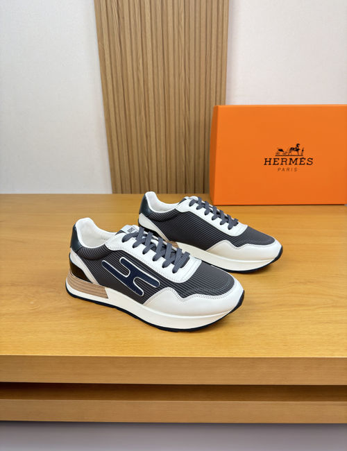 Hermes Premium Casual Leather Sneakers