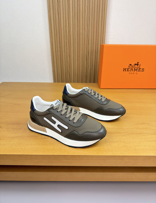Hermes Premium Casual Leather Sneakers