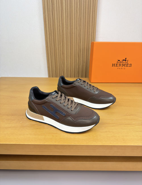 Hermes Premium Casual Leather Sneakers
