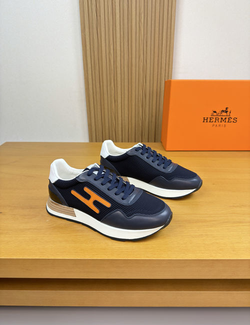 Hermes Premium Casual Leather Sneakers