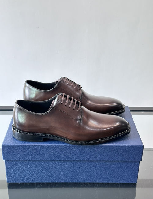 Christian Dior CD Patent Leather Derby Shoes For Formal Wear