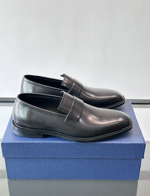 Christian Dior CD Glossy Leather Formal Derby Shoes