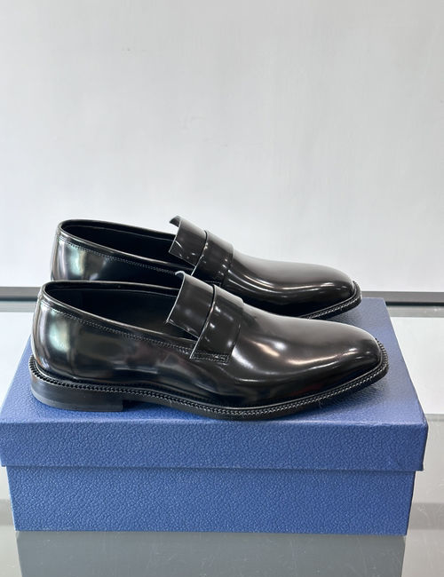 Christian Dior CD Glossy Leather Formal Derby Shoes