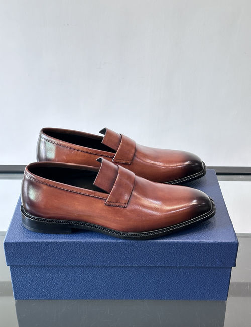 Christian Dior CD Glossy Leather Formal Derby Shoes