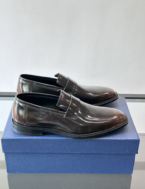 Christian Dior CD Glossy Leather Formal Derby Shoes