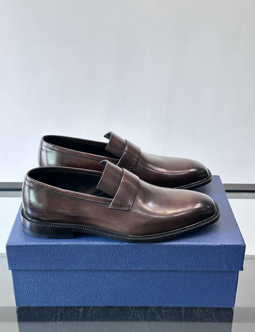 Christian Dior CD Glossy Leather Formal Derby Shoes