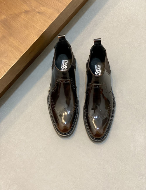 Ferragamo Mocassin Loafers With Brand Logo Strap