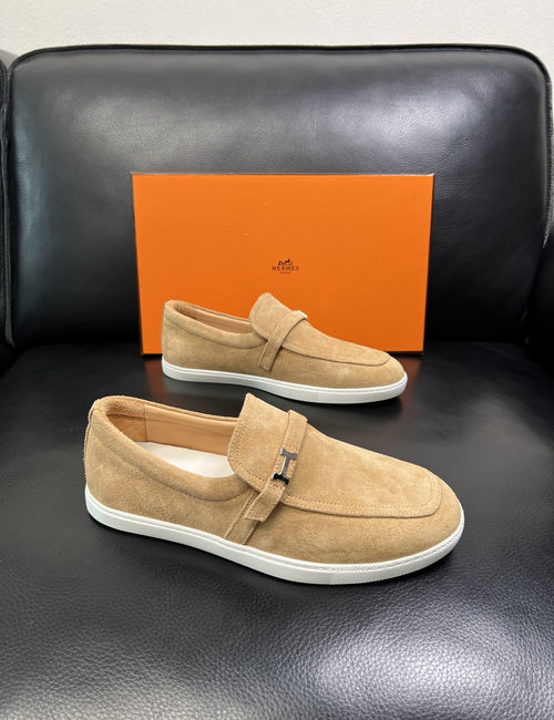 Hermes Premium Leather Casual Shoes Comfortable Sole