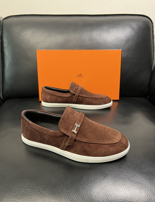 Hermes Premium Leather Casual Shoes Comfortable Sole
