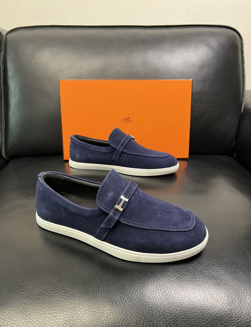 Hermes Premium Leather Casual Shoes Comfortable Sole