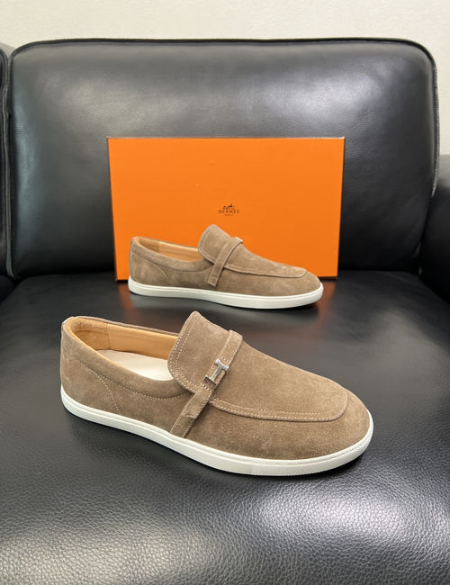 Hermes Premium Leather Casual Shoes Comfortable Sole