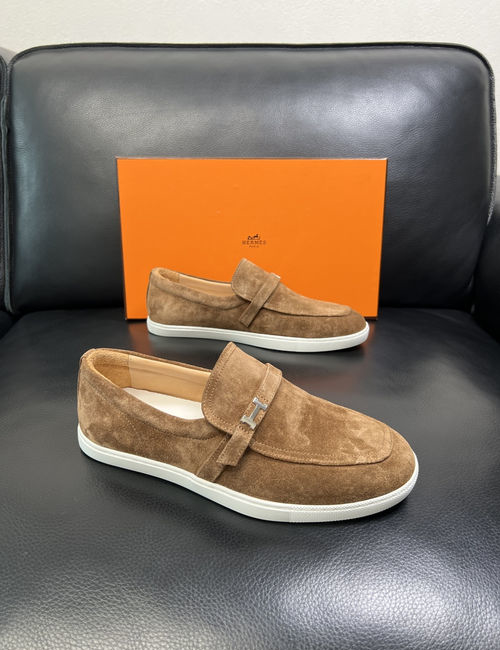 Hermes Premium Leather Casual Shoes Comfortable Sole
