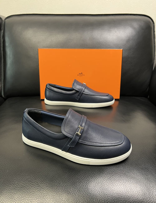 Hermes Premium Leather Casual Shoes Comfortable Sole