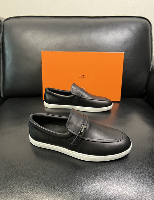 Hermes Premium Leather Casual Shoes Comfortable Sole