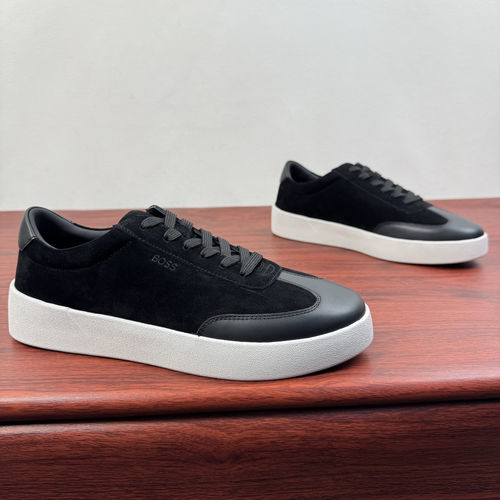 Hugo Boss Basketball Leather Low-top Sneakers