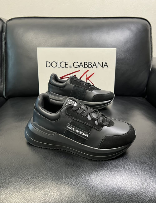 Dolce & Gabbana DG Calfskin Sneakers Dyed Cowhide Insole Original Outsole